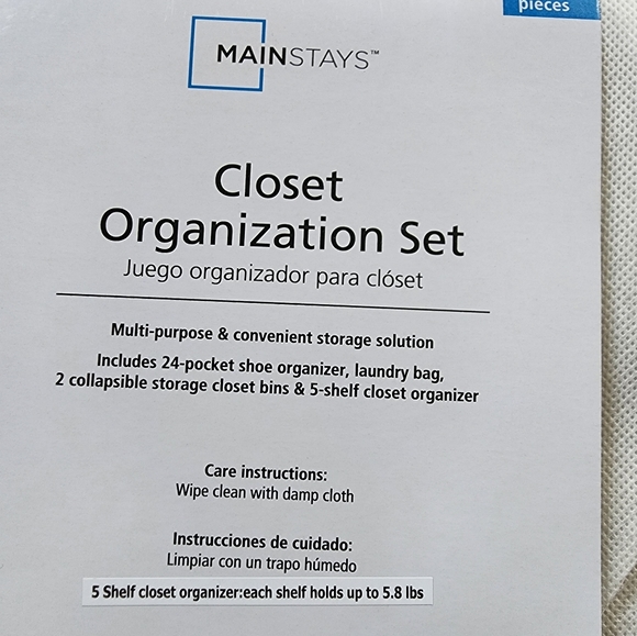 Mainstays 5 pc closet organizer - Picture 3 of 4